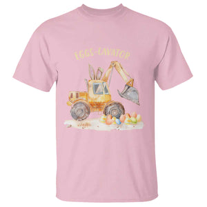 Funny Easter Day Excavator T Shirt Eggs-Cavator Bunny Construction Trucks TS11 Light Pink Print Your Wear