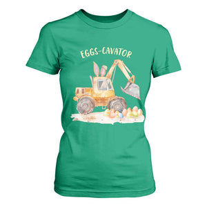 Funny Easter Day Excavator T Shirt For Women Eggs-Cavator Bunny Construction Trucks TS11 Irish Green Print Your Wear