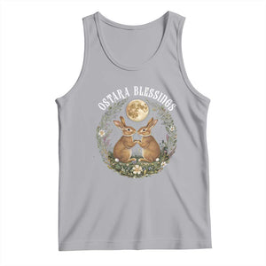 Ostara Blessing Pagan Eostre Easter Day Tank Top Spring Moon Rabbit Spring Equinox Festival TS11 Athletic Heather Print Your Wear