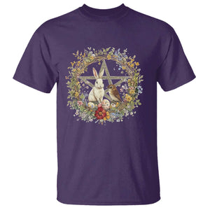 Ostara Blessing Pagan Eostre Easter Day T Shirt Rabbit Bird Wiccan Pentagram TS11 Purple Print Your Wear