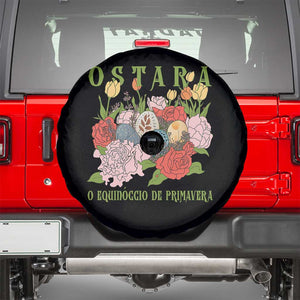 Ostara Eostre Easter Day Spare Tire Cover O Equinoccio De Primavera Eggs Flowers TS11 Black Print Your Wear