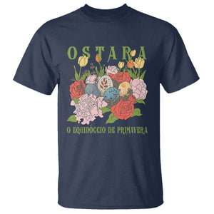 Ostara Eostre Easter Day T Shirt O Equinoccio De Primavera Eggs Flowers TS11 Navy Print Your Wear