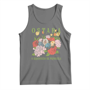 Ostara Eostre Easter Day Tank Top O Equinoccio De Primavera Eggs Flowers TS11 Black Heather Print Your Wear