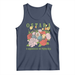 Ostara Eostre Easter Day Tank Top O Equinoccio De Primavera Eggs Flowers TS11 Navy Print Your Wear