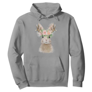 Ostara Pagan Eostre Easter Day Hoodie Rabbit Wolpertinger Spring Equinox Festival TS11 Sport Gray Print Your Wear
