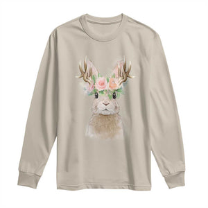 Ostara Pagan Eostre Easter Day Long Sleeve Shirt Rabbit Wolpertinger Spring Equinox Festival TS11 Sand Print Your Wear