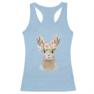 Ostara Pagan Eostre Easter Day Racerback Tank Top Rabbit Wolpertinger Spring Equinox Festival TS11 Light Blue Print Your Wear