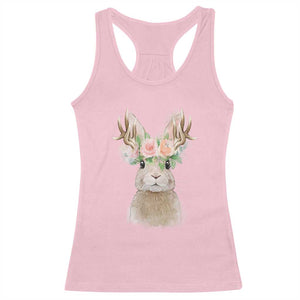 Ostara Pagan Eostre Easter Day Racerback Tank Top Rabbit Wolpertinger Spring Equinox Festival TS11 Light Pink Print Your Wear