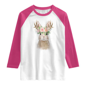 Ostara Pagan Eostre Easter Day Raglan Shirt Rabbit Wolpertinger Spring Equinox Festival TS11 White Heliconia Print Your Wear