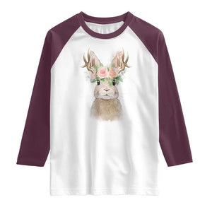 Ostara Pagan Eostre Easter Day Raglan Shirt Rabbit Wolpertinger Spring Equinox Festival TS11 White Maroon Print Your Wear
