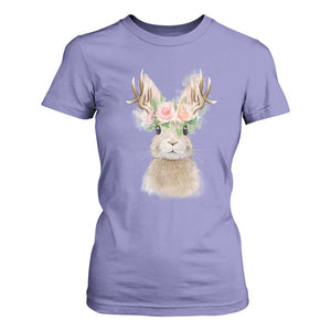 Ostara Pagan Eostre Easter Day T Shirt For Women Rabbit Wolpertinger Spring Equinox Festival TS11 Violet Print Your Wear