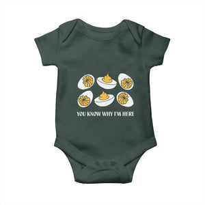 Funny Easter Day Thanksgiving Deviled Egg Baby Onesie You Know Why I'm Here TS11 Print Your Wear
