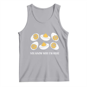 Funny Easter Day Thanksgiving Deviled Egg Tank Top You Know Why I'm Here TS11 Athletic Heather Print Your Wear