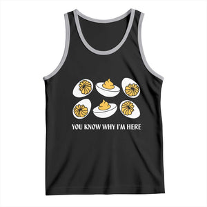 Funny Easter Day Thanksgiving Deviled Egg Tank Top You Know Why I'm Here TS11 Black Athletic Heather Print Your Wear