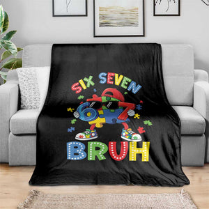 67 Autism Awareness Throw Blanket Funny Six Seven Bruh Autistic Puzzle Kids Boys TS11 Print Your Wear