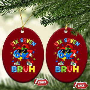 67 Autism Awareness Ceramic Ornament Funny Six Seven Bruh Autistic Puzzle Kids Boys TS11 Print Your Wear