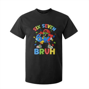 67 Autism Awareness T Shirt For Kid Funny Six Seven Bruh Autistic Puzzle Kids Boys TS11 Black Print Your Wear