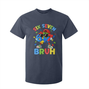 67 Autism Awareness T Shirt For Kid Funny Six Seven Bruh Autistic Puzzle Kids Boys TS11 Navy Print Your Wear