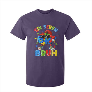 67 Autism Awareness T Shirt For Kid Funny Six Seven Bruh Autistic Puzzle Kids Boys TS11 Purple Print Your Wear