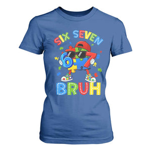 67 Autism Awareness T Shirt For Women Funny Six Seven Bruh Autistic Puzzle Kids Boys TS11 Royal Blue Print Your Wear
