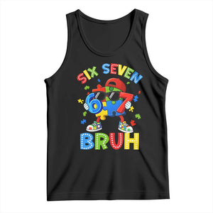 67 Autism Awareness Tank Top Funny Six Seven Bruh Autistic Puzzle Kids Boys TS11 Black Print Your Wear