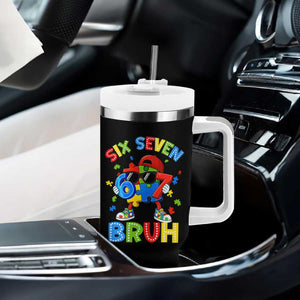67 Autism Awareness Tumbler With Handle Funny Six Seven Bruh Autistic Puzzle Kids Boys TS11 Print Your Wear