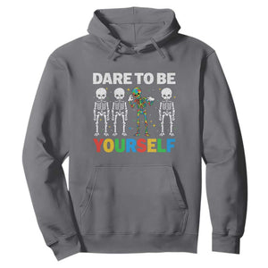 Autism Awareness 67 Hoodie Dare To Be Yourself Six Seven Autism Skeleton TS11 Charcoal Print Your Wear