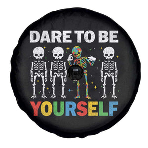 Autism Awareness 67 Spare Tire Cover Dare To Be Yourself Six Seven Autism Skeleton TS11 Print Your Wear