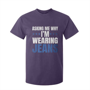 Denim Day Awareness T Shirt For Kid Asking Me Why I Am Wearing Jeans TS11 Purple Print Your Wear