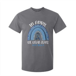 Denim Day Awareness T Shirt For Kid In April We Wear Jeans Rainbow TS11 Charcoal Print Your Wear