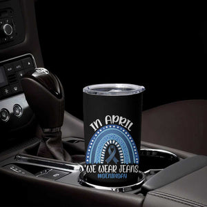 Denim Day Awareness Tumbler Cup In April We Wear Jeans Rainbow TS11 Print Your Wear