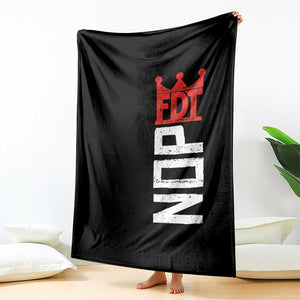 No Kings Protest Nope Funny Political Satire Throw Blanket TS11 Print Your Wear
