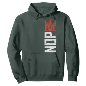 No Kings Protest Nope Funny Political Satire Hoodie TS11 Dark Forest Green Print Your Wear