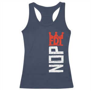No Kings Protest Nope Funny Political Satire Racerback Tank Top TS11 Navy Print Your Wear
