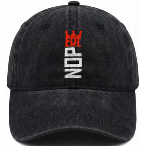 No Kings Protest Nope Funny Political Satire Washed Cotton Baseball Cap TS11 Washed Cap Universal Fit Black Print Your Wear
