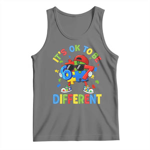Six Seven Autism Awareness Tank Top It Is Ok To Be Different 67 Meme Puzzle TS11 Black Heather Print Your Wear
