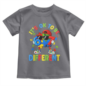 Six Seven Autism Awareness Toddler T Shirt It Is Ok To Be Different 67 Meme Puzzle TS11 Charcoal Print Your Wear