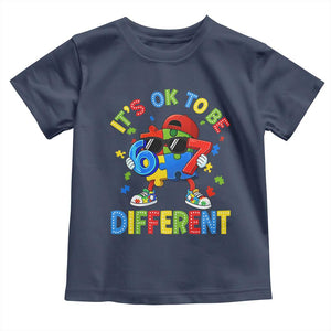 Six Seven Autism Awareness Toddler T Shirt It Is Ok To Be Different 67 Meme Puzzle TS11 Navy Print Your Wear