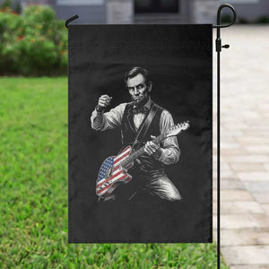 Abraham Lincoln Playing Guitar Vintage American Flag Garden Flag TS11 Print Your Wear