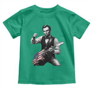 Abraham Lincoln Playing Guitar Vintage American Flag Toddler T Shirt TS11 Irish Green Print Your Wear