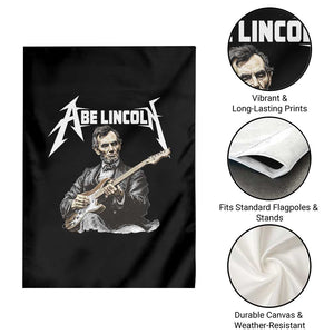 Abe Lincoln Playing Electric Guitar Rocker Garden Flag TS11 Print Your Wear