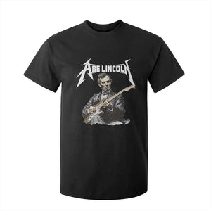 Abe Lincoln Playing Electric Guitar Rocker T Shirt For Kid TS11 Black Print Your Wear