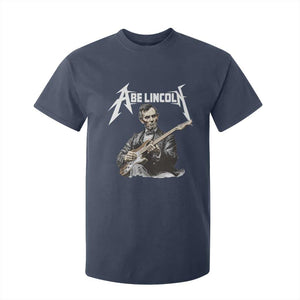 Abe Lincoln Playing Electric Guitar Rocker T Shirt For Kid TS11 Navy Print Your Wear