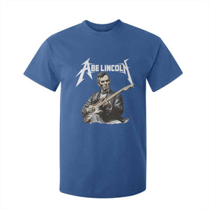 Abe Lincoln Playing Electric Guitar Rocker T Shirt For Kid TS11 Royal Blue Print Your Wear