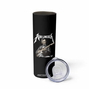Abe Lincoln Playing Electric Guitar Rocker Skinny Tumbler TS11 Print Your Wear