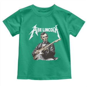 Abe Lincoln Playing Electric Guitar Rocker Toddler T Shirt TS11 Irish Green Print Your Wear
