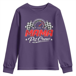 Mama Pit Crew Youth Sweatshirt Racing Family Matching Mothers Day TS11 Purple Print Your Wear