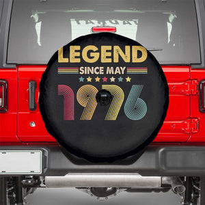 May 50th Birthday Spare Tire Cover Legends Since May 1976 Retro Bday TS11 Black Print Your Wear