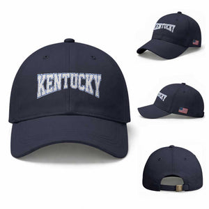 Kentucky Baseball Cap Vintage Sports Design Kentuckian KY State TS11 Baseball Cap Universal Fit Navy Print Your Wear