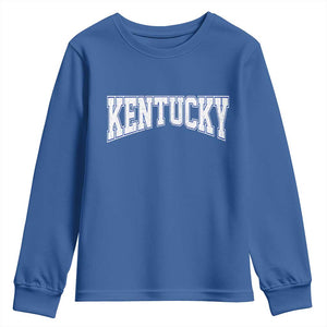 Kentucky Youth Sweatshirt Vintage Sports Design Kentuckian KY State TS11 Royal Blue Print Your Wear